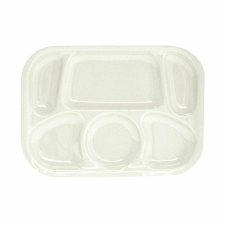 

Thunder Group ML803W White 6-Compartment Melamine Tray 13 x 9-1/2 - 1 doz