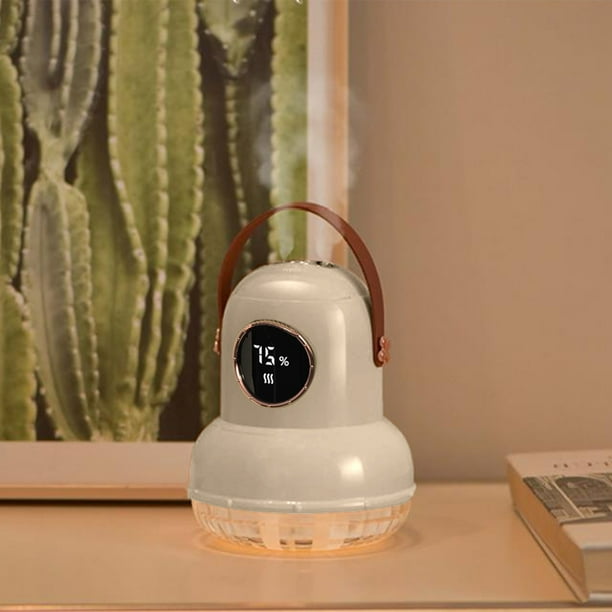 Humidificador de vapor frío con luz nocturna, minihumidificador portátil con pantalla LED, silencioso, inalámbrico, con tres modos de pulverización para dormitorios de bebés y niños. Humidificadores p