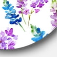 thumbnail image 3 of Designart 'Purple and Pink Floral Pattern' Traditional Circle Metal Wall Art 29x29 - Disc of 29, 3 of 5