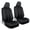 (Front) Charcoal, variant on Motor Trend Straight-Line Performance Seat Covers for Car Truck Van SUV Auto - Polyester Seat Protector, Gray