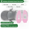 thumbnail image 2 of Cubierta del panel de interruptores de elevación de ventanas Unique Bargains para Nissan 370Z Z34 2009‑2020 Frontal Izquierdo Derecho Etiqueta de botón de control de ventana del automóvil Rosa, 2 of 6