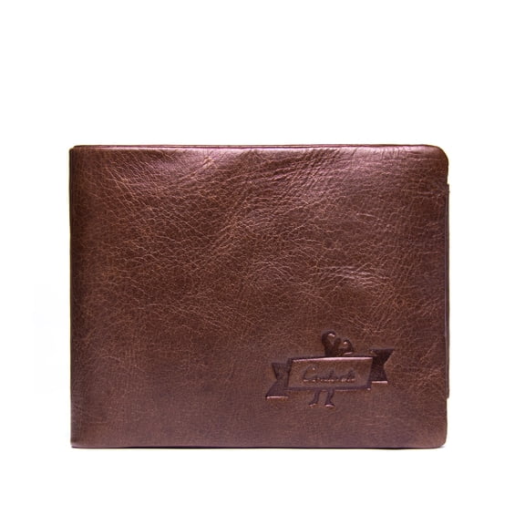 Contact's Genuine Leather Mens Trifold Wallet Soft, Light Brown, Size Medium