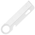 thumbnail image 3 of EeaseMX peine de acero inoxidable para barba y bigote de dientes finos para hombre, plateado, 3 of 8