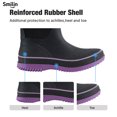 thumbnail image 5 of SMILIN Rain Boots for Women, Anti-slip Mid Calf Women Mud Boots, Purple, Size 7, 5 of 10