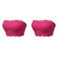 thumbnail image 1 of (2-Pack) Rinsvye Ladies Seamless Tube Top Tube Crop Top Lace Beauty Back Chest Tube Tops for Teen Wrapping Underwear, 1 of 5