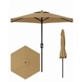 thumbnail image 1 of Parasol de Patio Extérieur 7,5 Pi, Parasol de Table Extérieur, Parasol de Marché avec Inclinaison à Bouton-Poussoir et Manivelle, 6 Nervures Robustes Protection UV Imperméable pour Jardin, Terrasse, Cour Arrière, Piscine, Bleu Marine, 1 of 7