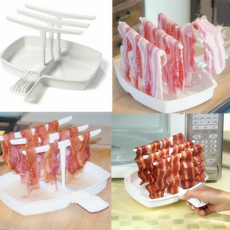 Bacon Rack - Justdolife Kitchen Microwave Meal Bacon Vertical Hanger Cooker Tray Cookware Bar Kitchenware Rack Home Kitchen Gadgets