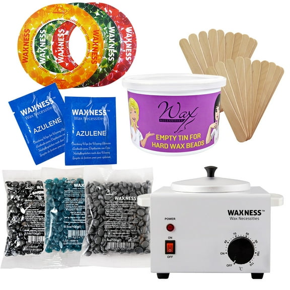 Waxness Introductory Natural and Synthetic Resin Assortment Hard Wax Kit Black