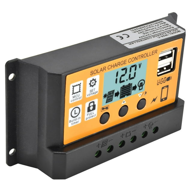 Controlador De Carga PWM De 3 Etapas, Controlador De Carga De Panel Solar Regulador De Batería Solar De 3 Etapas Panel Solar Para El Hogar Para La Industria Para El Comercio