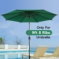 thumbnail image 4 of Abba Patio 9ft Lyon Outdoor Patio Umbrella Cover Replacement w/ 8 Sturdy Ribs, Dark Green, 4 of 6
