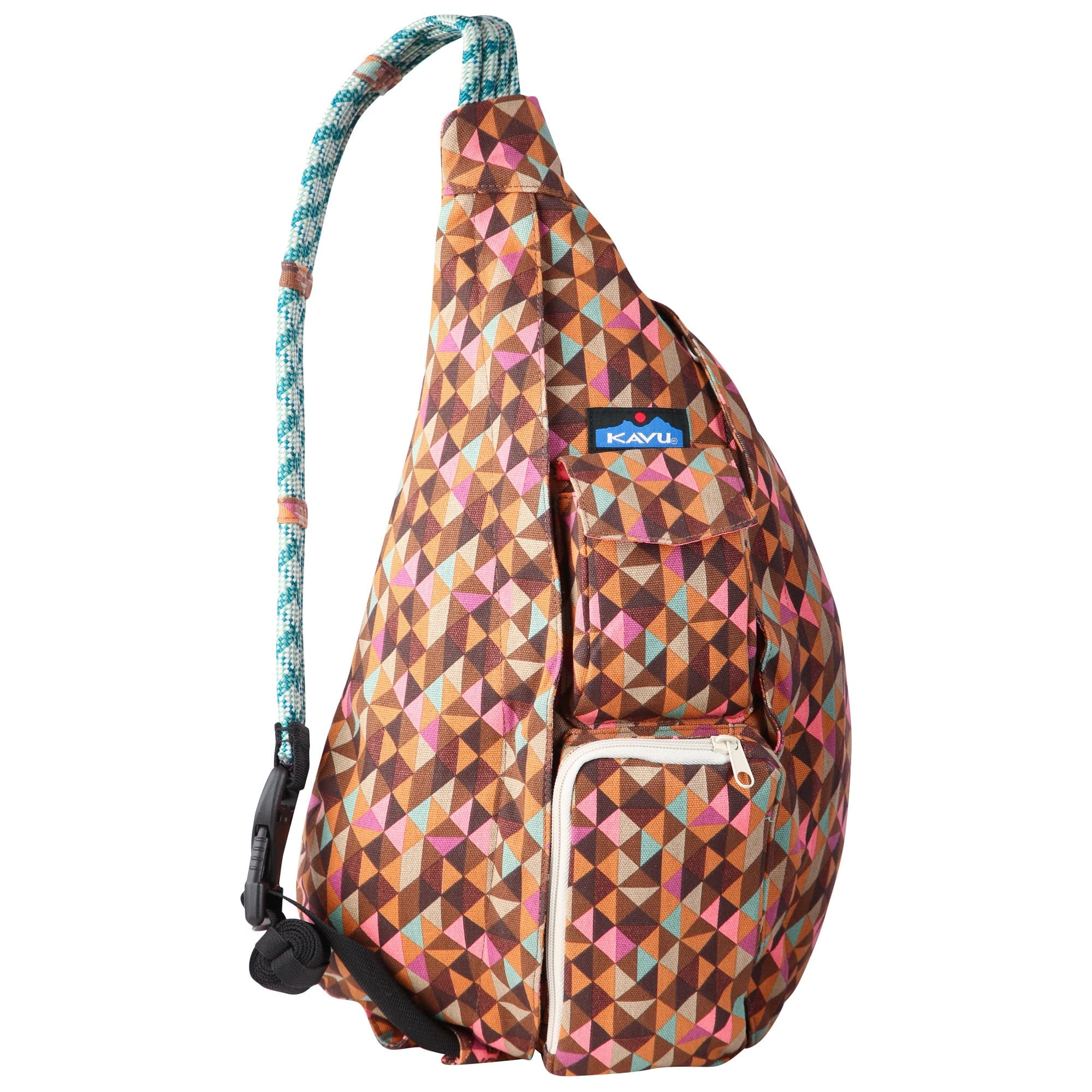 KAVU Rope Bag Sling Pack for Hiking, Camping, and Commuting Jumble Dash