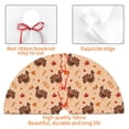 thumbnail image 4 of Lsque Turkey And Autumn Leaves Print Christmas Tree Skirt, Tree Skirt with Ties or Velcro, Perfect for Holiday Decorations, Halloween, and New Year-30", 4 of 7