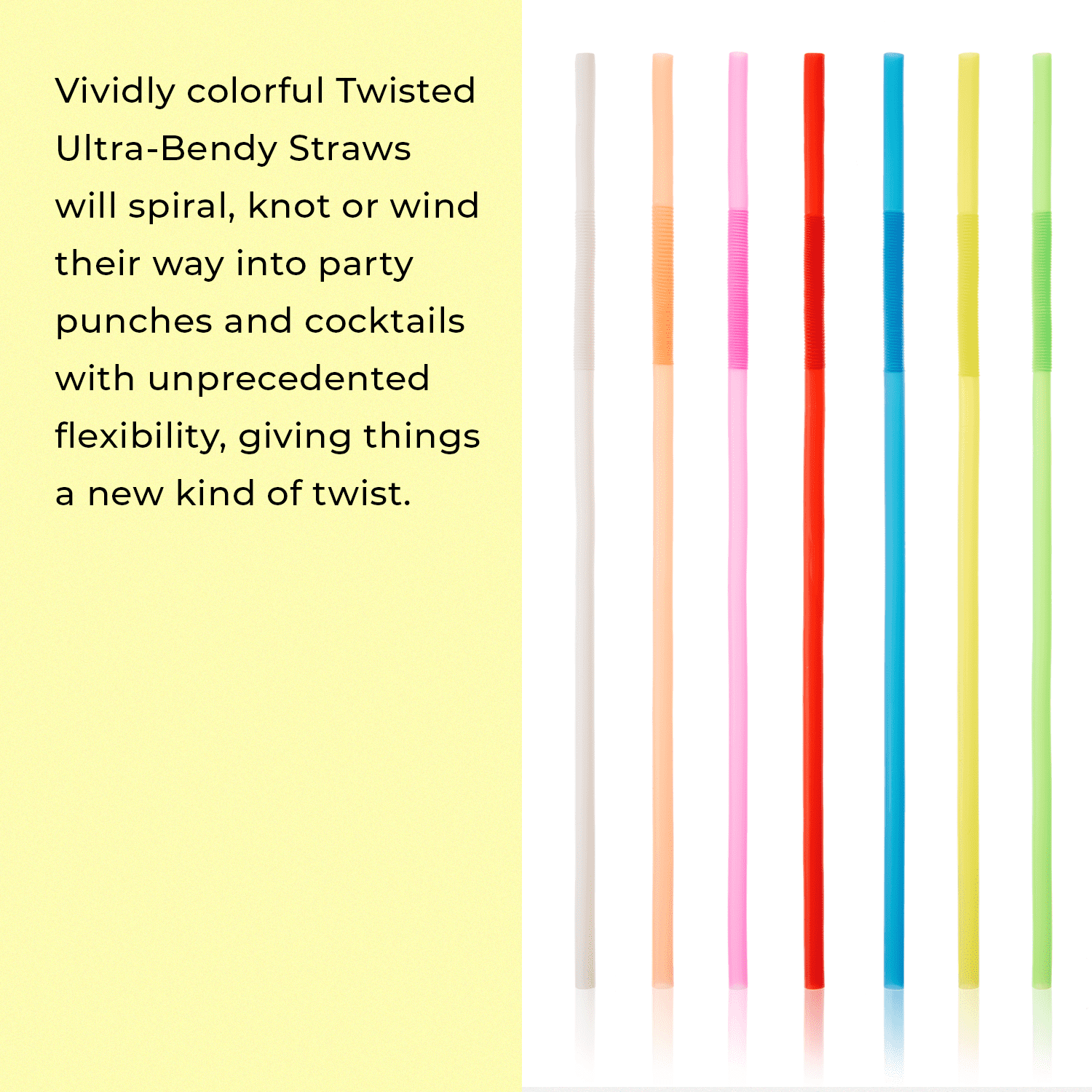 Savoy Ultra-Bendy Straws - Set of 50 Assorted Colors