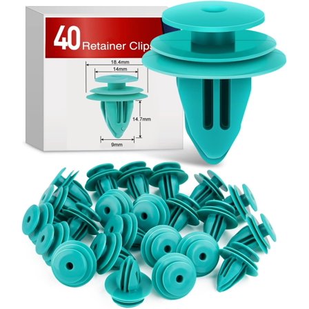 Nilight 40PCS Trim Door Panel Retainer Clips, Car Push Fastener Clips for Corolla Camry Sequoia Tundra Tacoma, Replace 90467-10188,90467-A0005 9mm Hole 2 Years Warranty