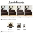 thumbnail image 6 of PiccoCasa Thick Stretch Sofa Cover 3 Seater Solid Couch Cover, Chocolate Color, 6 of 8