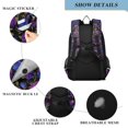 thumbnail image 4 of FORMRS Kids Backpack for School Unisex 17" Casual Bookbag Travel Daypack with Compartment Pockets, Violet Blooms Pattern, 4 of 7