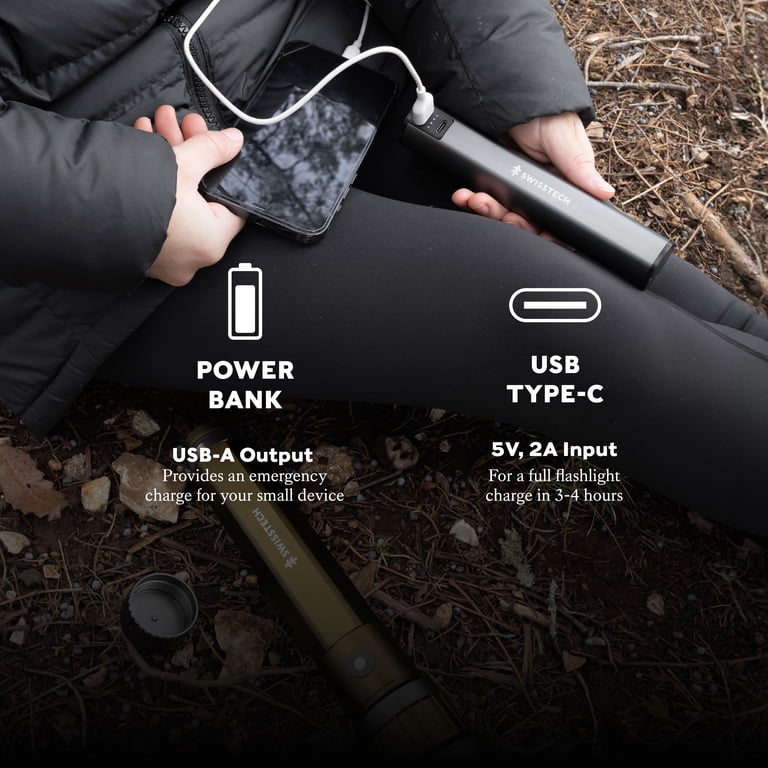 Swiss Tech 7500 Lumen Dual Power Rechargeable LED Flashlight photo 3