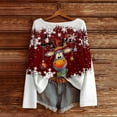 thumbnail image 4 of Arlun Christmas Sweaters for Women 2025 Funny Xmas Graphic Printed Knit Sweater Long Sleeve Loose Crewneck Pullover Tops Fall Winter Soft Comfy Warm Holiday Sweatshirts 3 XXXL, 4 of 5