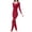 Red, variant on Chbgutlmr Thermal Underwear for Women Long Sleeve Round Neck Tops Slim Fitted Leggings Casual Stretch Comfy Winter Warm 2 Piece Sets
