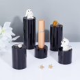 thumbnail image 5 of 5Pcs Black Acrylic Display Block 1.2/1.6/2.4/3.2/4 Inch Round Cylinder Solid Display Pedestal Stand for Jewelry Gem Display Pop Figures Cosmetic Showing, 5 of 9