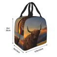 thumbnail image 2 of KLL Yak Print Insulated Lunch Bag Women, Reusable Cute Tote Lunch Box for Adult & Men, Leakproof Cooler Lunch Bags for Work Office Travel Picnic, 2 of 5