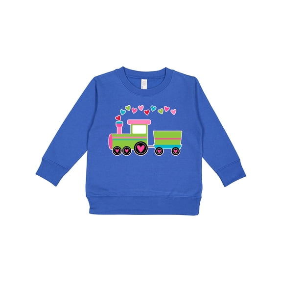 Inktastic Valentine Heart Train Toddler Sweatshirt