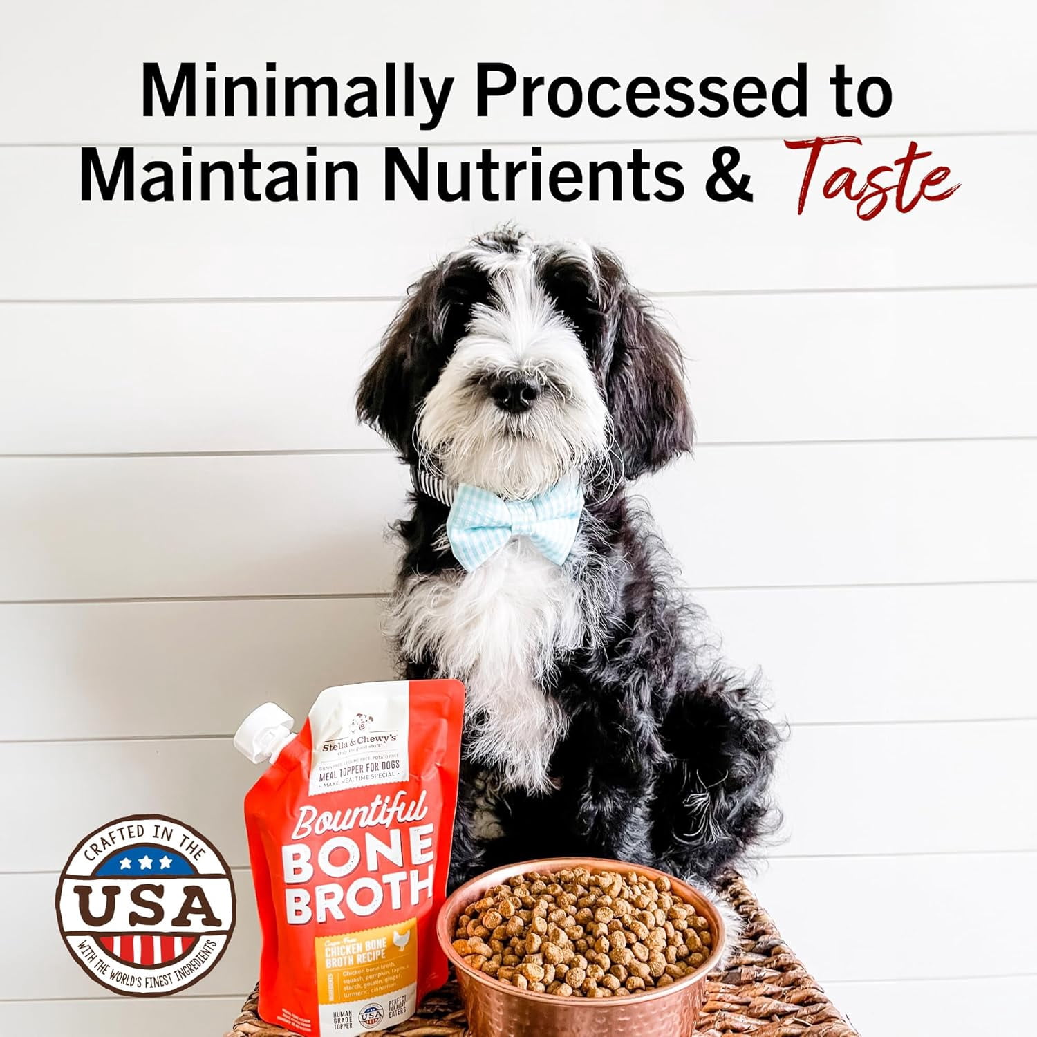 Stella & Chewy's Bountiful Bone Broth Cage Free Chicken Bone Broth Recipe 16 Ounce Resealable Pouch