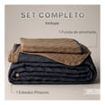 thumbnail image 3 of Edredón Ligero Real Textil + 1 Funda de Almohada, Juego de Colcha Individual, Color Negro/Ocre, 3 of 9