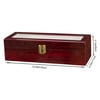 Dido 6 Slots Wooden Case Wrist Watch Display Box Glass Top Jewelry Storage Organizer Gifts