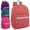 Pink, Coral, Turquoise, & Purple, variant on 24 pack Solid Color Backpacks for Work, Travel, Commuting, Gym in 6 Color Assortment