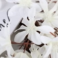 thumbnail image 3 of Corona de primavera puerta de entrada colgante flor artificial blanca, 3 of 12