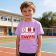 thumbnail image 6 of 100th Day of School Shirt for Boys Baseball Themed Celebration Top Soft Cotton Comfortable Tshirt 3-10 Years Purple,Size 3 T, 6 of 9