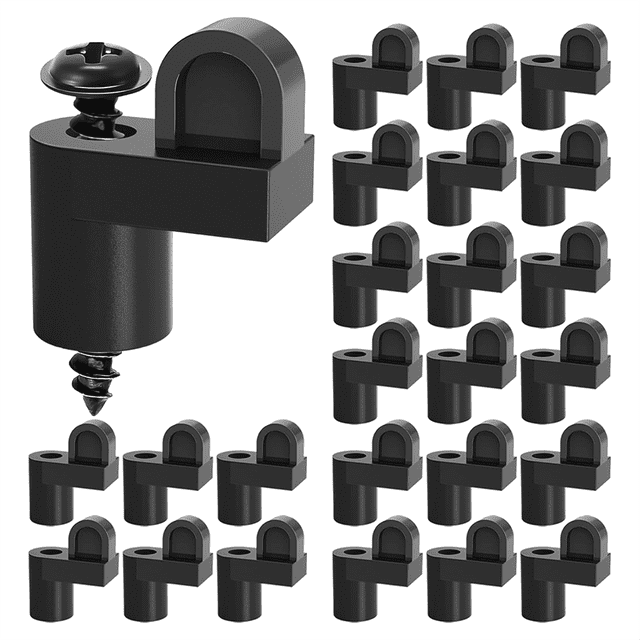 3/8 in Nylon Window Screen Clip with Screws Offset Window Clips for Fastens Winter Window Screens 24PCS
