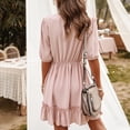 thumbnail image 4 of Vestido Causal,Vestido De Mujer Vestido Causal Con Cuello VV Vestido De Mujer Rendimiento Probado, 4 of 6