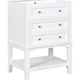 thumbnail image 6 of 24" Bathroom Vanity with Center - mounted Sink | Ideal for Upgrading Bathroom Decor | Solid Wood Frame & High - quality MDF | Easy - to - clean Ceramic Sink, 6 of 6