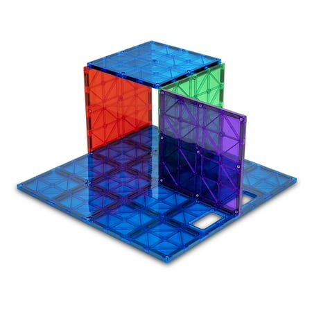 Playmags: Super Durable Building Stabilizer Set Great add on to all Magnet Tiles Sets Works with all Leading Brands 1 - 12 x12 (Colors May Vary)