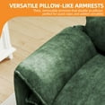 thumbnail image 6 of Craftian Sectional Sofa with Ottoman, 108" L Shape Modern 4 Seat Cloud Couch with Pillow-Armrest,Green, 6 of 10
