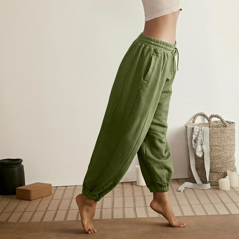 Qcmgmg High Waisted Sweatpants for Women Lounge Long Baggy Trendy Women  Cargo Pants Petite Joggers Sweatpants Soft Woman Straight Leg Fleece Lined  Winter Trousers with Pockets M 