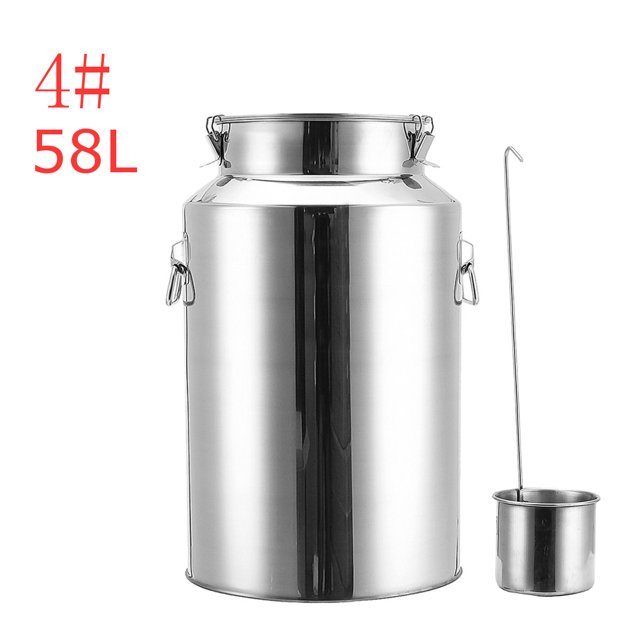 88L Stainless Steel Wine Beer Barrel Drum Storage Oil Rice Tank With Handle