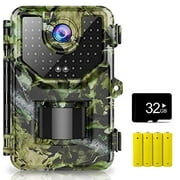 1520P 20MP Trail Camera, Hunting Camera with 120°Wide-Angle Motion Latest Sensor View 0.2s Trigger Time Trail Game Camera with 940nm No Glow and IP66 Waterproof 2.4? LCD 48pcs for Wildlife M
