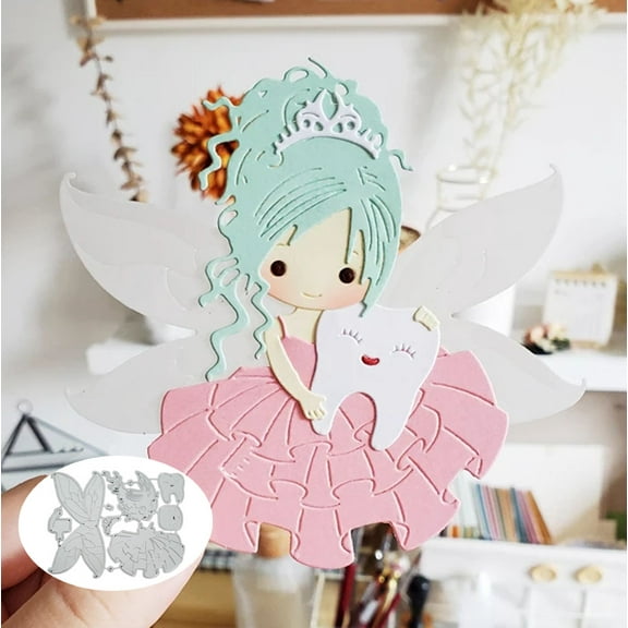 Metal Die Cuts, Tooth Fairy Cutting Dies for DIY Scrapbooking Album Decorative Mold Stencil Card Making Craft