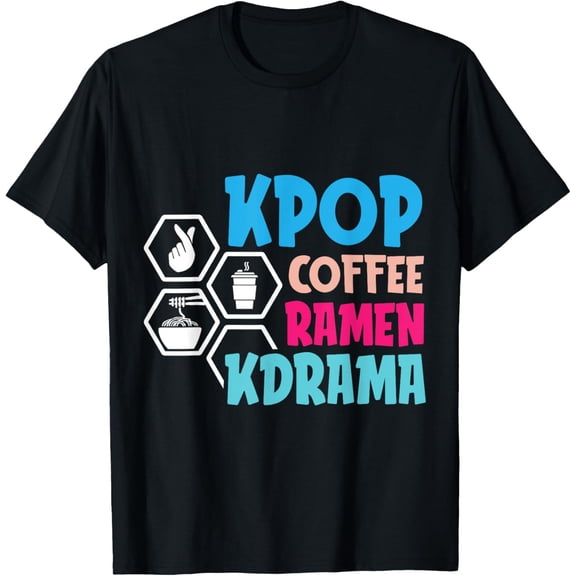 t-shirt Kpop Coffee Ramen Kdrama - Kpop Fashion Kop Merch Kpop T-Shirt.
