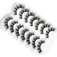 thumbnail image 6 of Changmaius  False Eyelashes Fluffy Cat Eye Look 8D Crossed Wispy Natural Faux Mink Lashes Fake Eyelashes 7 Pairs Pack, 6 of 9