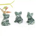thumbnail image 4 of K-KED 10Pcs Natural Emerald Stone Quartz Crystal French Bulldog Carved Puppy Ornament, 4 of 4