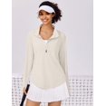 thumbnail image 4 of Pinspark Women's UPF 50+ Sun Shirts Quick Dry Quarter Zip Pullover Long Sleeve Workout Running Golf Beach Tops Loose Fit, 4 of 6