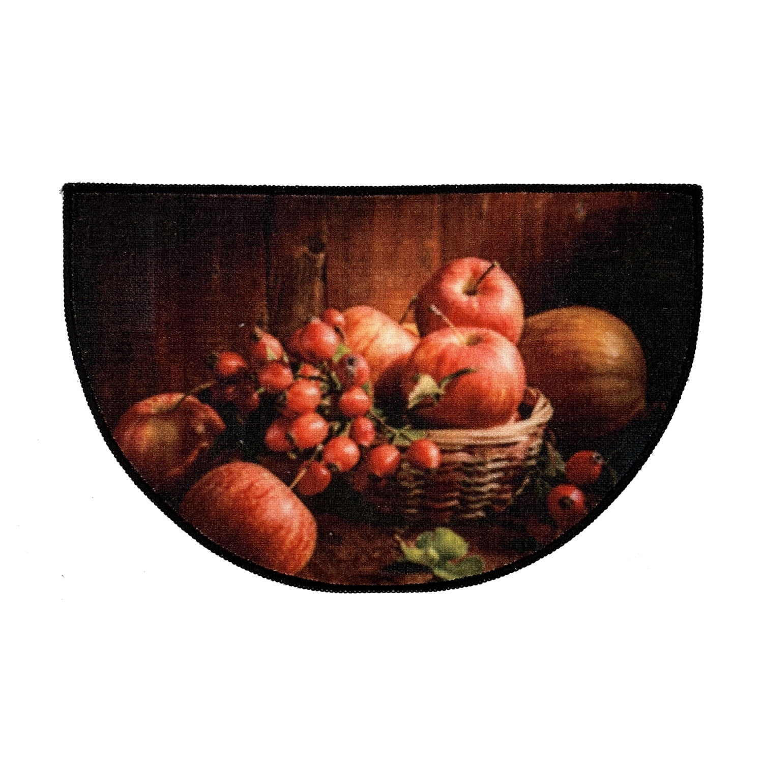 Red Apple NonSlip Kitchen Mat Slice, 18x28 Inches