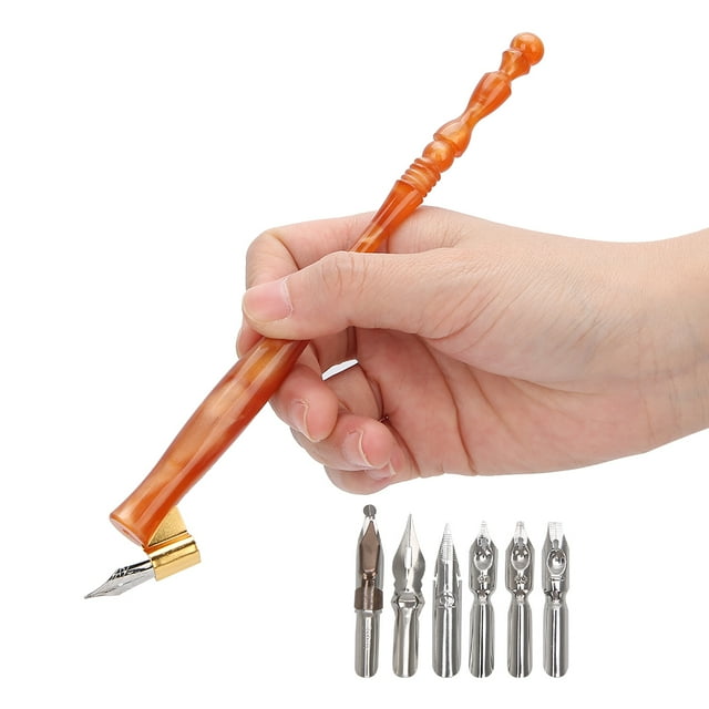 Stylo-plume, Stylos de Calligraphie Stylos de Calligraphie pour Écrire Résine Confortable pour la Pratique de la Calligraphie Anglaise
