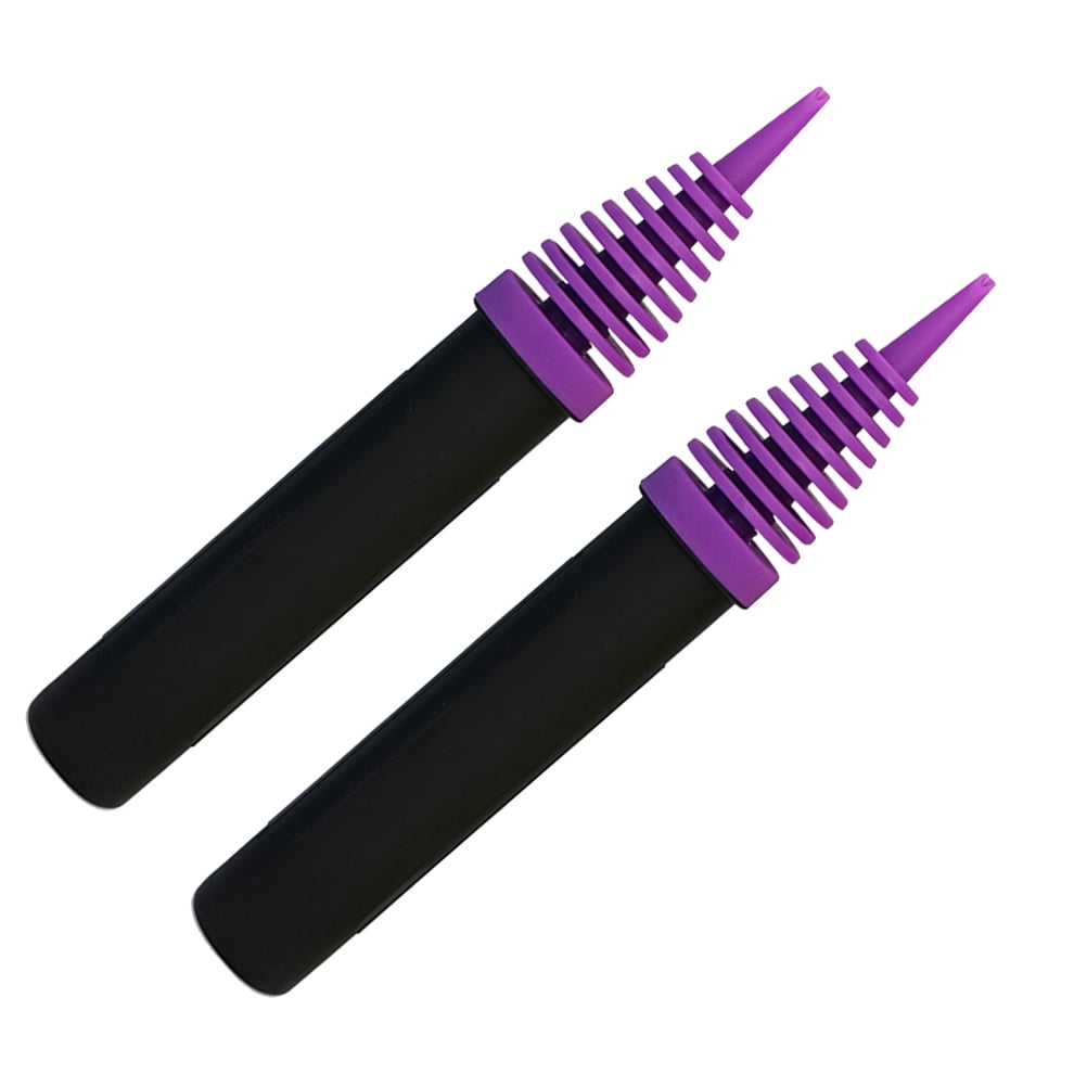 2pcs Portable Balloon Inflator Hand Manual Inflator Swim Ring Pump Air Inflator (Purple)