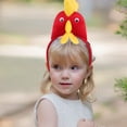 thumbnail image 4 of Decoración de Halloween, diadema de pollo, sombrero de gallo, diadema con orejas de animales, diademas de animales de peluche, diadema con cuerno para el pelo, 4 of 5