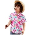 thumbnail image 3 of Boys White Button Down Shirt Size 8 Little & Big Boys Hawaiian Shirt Kids Tropical 3D Print Button Down Shirts for 3-14 Years Old Boys Shirts Size 8, 3 of 7